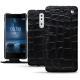 レザーケース Nokia 8 - Crocodile nero