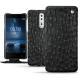 Lederschutzhülle Nokia 8 - Autruche nero