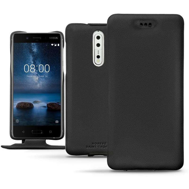 Capa em pele Nokia 8 - Noir PU