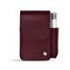 Etui cuir pour paquet de cigarettes avec poche briquet - Lie de vin ( Pantone 5115C ) 