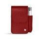 Etui cuir pour paquet de cigarettes avec poche briquet - Tomate ( Pantone 187C ) 
