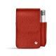 Etui cuir pour paquet de cigarettes avec poche briquet - Papaye ( Pantone 180C ) 
