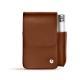 Etui cuir pour paquet de cigarettes avec poche briquet - Marron ( Nappa - Pantone 1615C ) 