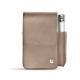 Etui cuir pour paquet de cigarettes avec poche briquet - Taupe vintage ( Pantone 7530C ) 