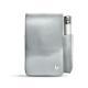 Etui cuir pour paquet de cigarettes avec poche briquet - Platinium ( Pantone 877C ) 
