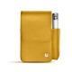 Etui cuir pour paquet de cigarettes avec poche briquet - Jaune soulèu