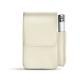 Etui cuir pour paquet de cigarettes avec poche briquet - Blanc PU