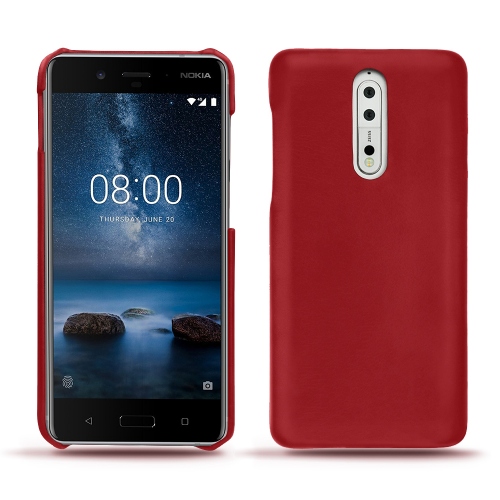 가죽 커버 Nokia 8Rouge ( Nappa - Pantone #d50032 ) 