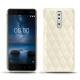 硬质真皮保护套 Nokia 8 - Blanc - Couture ( Bologna - White ) 