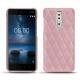 Capa em pele Nokia 8 - Rose - Couture ( Nappa - Pantone 2365C ) 