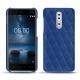硬质真皮保护套 Nokia 8 - Bleu océan - Couture ( Nappa - Pantone 293C ) 