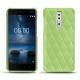 Nokia 8 leather cover - Vert olive - Couture ( Nappa - Pantone 578U ) 