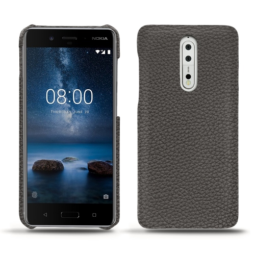 Funda de piel Nokia 8Anthracite ( Pantone #41403c ) 
