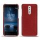 Coque cuir Nokia 8 - Tomate ( Pantone 187C ) 