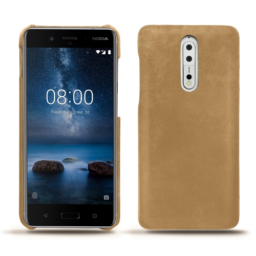 レザーケース Nokia 8Sable vintage ( Pantone #9b7340 ) 