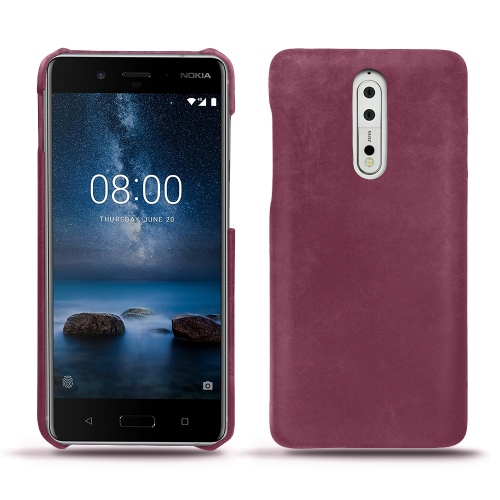 Nokia 8 leather coverPrune vintage ( Pantone #612434 ) 