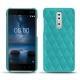 Custodia in pelle Nokia 8 - Bleu fluo - Couture