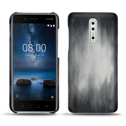 レザーケース Nokia 8Gris Patine
