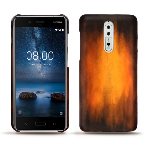 Custodia in pelle Nokia 8Fauve Patine