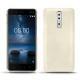Coque cuir Nokia 8 - Blanc escumo