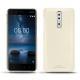 硬质真皮保护套 Nokia 8 - Blanc PU