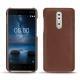 Funda de piel Nokia 8 - Marron délicat