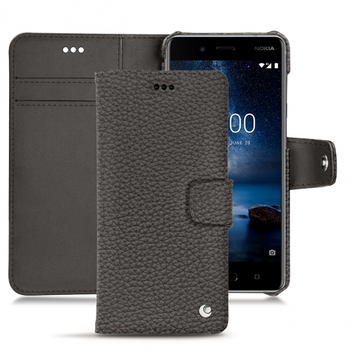 レザーケース Nokia 8 Tradition BAnthracite ( Pantone #41403c ) 