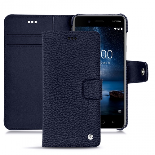 Capa em pele Nokia 8 Tradition BCobalt ( Pantone #2b253f ) 
