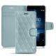 Custodia in pelle Nokia 8 - Bleu ciel - Couture ( Nappa - Pantone 277C ) 