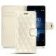 가죽 커버 Nokia 8 - Blanc - Couture ( Bologna - White ) 