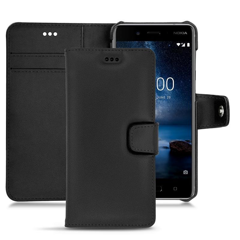 Capa em pele Nokia 8 - Noir PU