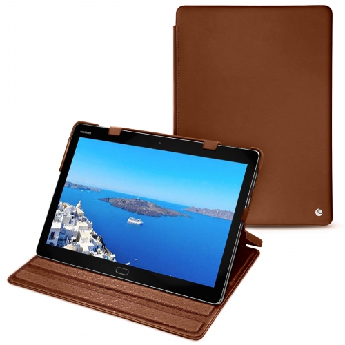 Huawei MediaPad M3 Lite 10 leather caseMarron ( Nappa - Pantone #8B4720 ) 