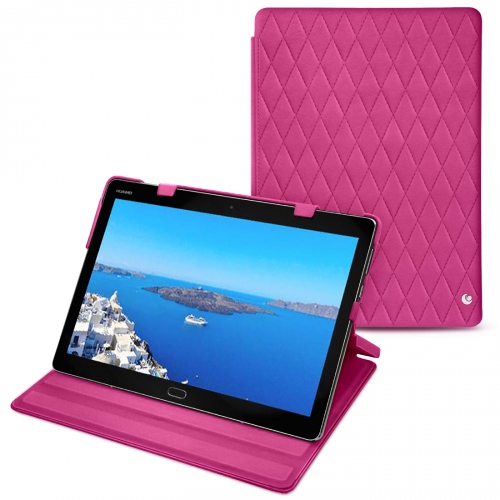 Custodia in pelle Huawei MediaPad M3 Lite 10Rose BB - Couture ( Pantone #DB599F )