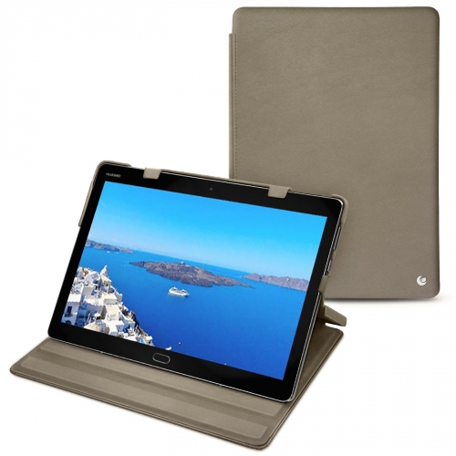 Custodia in pelle Huawei MediaPad M3 Lite 10Darboun sabla ( Pantone #BCB1A1 )