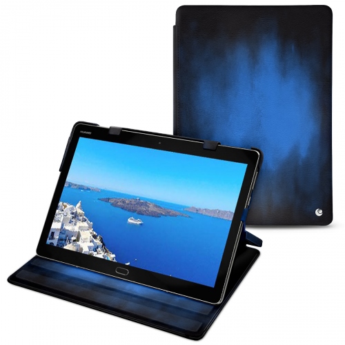 Housse cuir Huawei MediaPad M3 Lite 10 : Protection sur mesure pour tablette sur NoreveBleu Patine