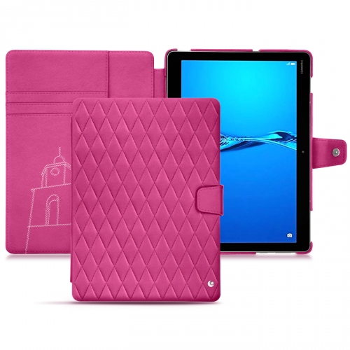 Housse cuir Huawei MediaPad M3 Lite 10 : Protection sur mesure pour tablette sur NoreveRose BB - Couture ( Pantone #DB599F )