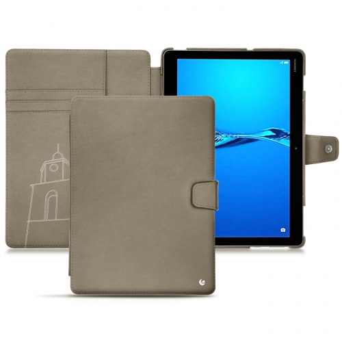 Capa em pele Huawei MediaPad M3 Lite 10Darboun sabla ( Pantone #BCB1A1 )
