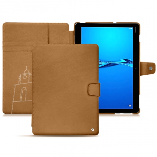 Custodia in pelle Huawei MediaPad M3 Lite 10Castan esparciate ( Pantone #824F2A )