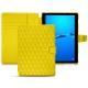 Custodia in pelle Huawei MediaPad M3 Lite 10 - Jaune fluo - Couture