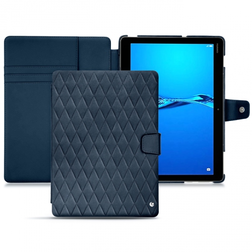 Lederschutzhülle Huawei MediaPad M3 Lite 10Jean vintage - Couture ( Pantone #2f414f  ) 