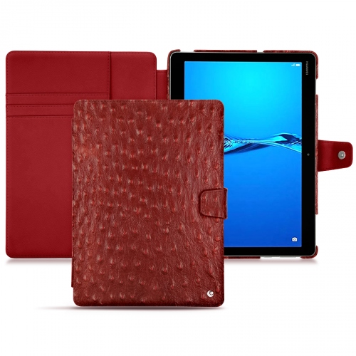 Huawei MediaPad M3 Lite 10 leather caseAutruche ciliegia ( Pantone #a4343a ) 