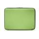 Leather sleeve for 11' laptop - Griffe 2 - Vert olive ( Nappa - Pantone 578U ) 