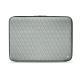 Leather sleeve for 11' laptop - Griffe 2 - Gris - Couture ( Nappa - Pantone W428C ) 