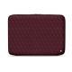 Funda de piel para ordenador portatil 11' - Griffe 2 - Lie de vin - Couture ( Pantone 5115C ) 