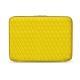 Housse cuir pour ordinateur portable 11' - Griffe 2 - Jaune fluo - Couture