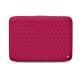 Leather sleeve for 11' laptop - Griffe 2 - Rose fluo - Couture