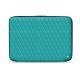 Funda de piel para ordenador portatil 11' - Griffe 2 - Bleu fluo - Couture