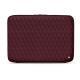 Funda de piel para ordenador portatil 13' - Griffe 2 - Lie de vin - Couture ( Pantone 5115C ) 