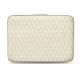 Funda de piel para ordenador portatil 13' - Griffe 2 - Blanc escumo - Couture