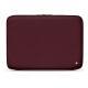Leather sleeve for 15' laptop - Griffe 2 - Lie de vin ( Pantone 5115C ) 